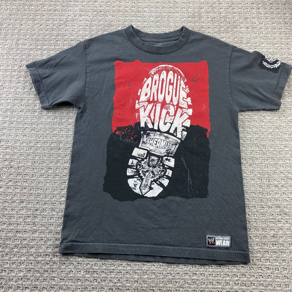 WWE Authentic Wear Shirt Men Medium M Gray Sheamus Brogue Kick Wrestling T-Shirt
